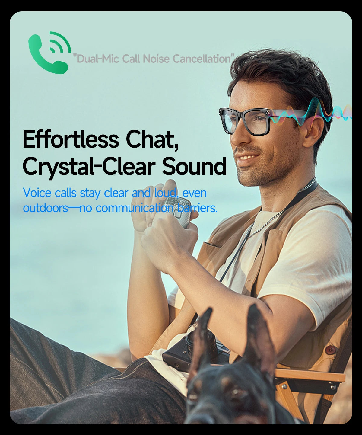 Gafas Inteligentes Meta AI TOP 1 con Cámara de 8MP, Grabación de Video, Traducción a Más de 100 Idiomas, Llamadas Bluetooth, Reproducción de Música