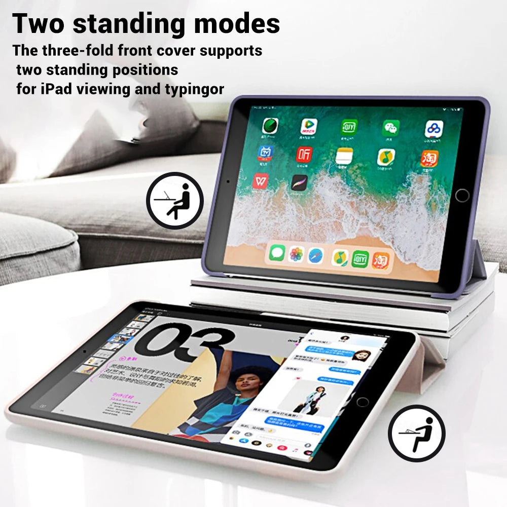 Funda inteligente para iPad 9,7 2018 2017 Fundas Funda magnética de cuero Pu con soporte para iPad 10,2 5th 6th Air 1 2 3 4 5 7 8 9 10 Generación