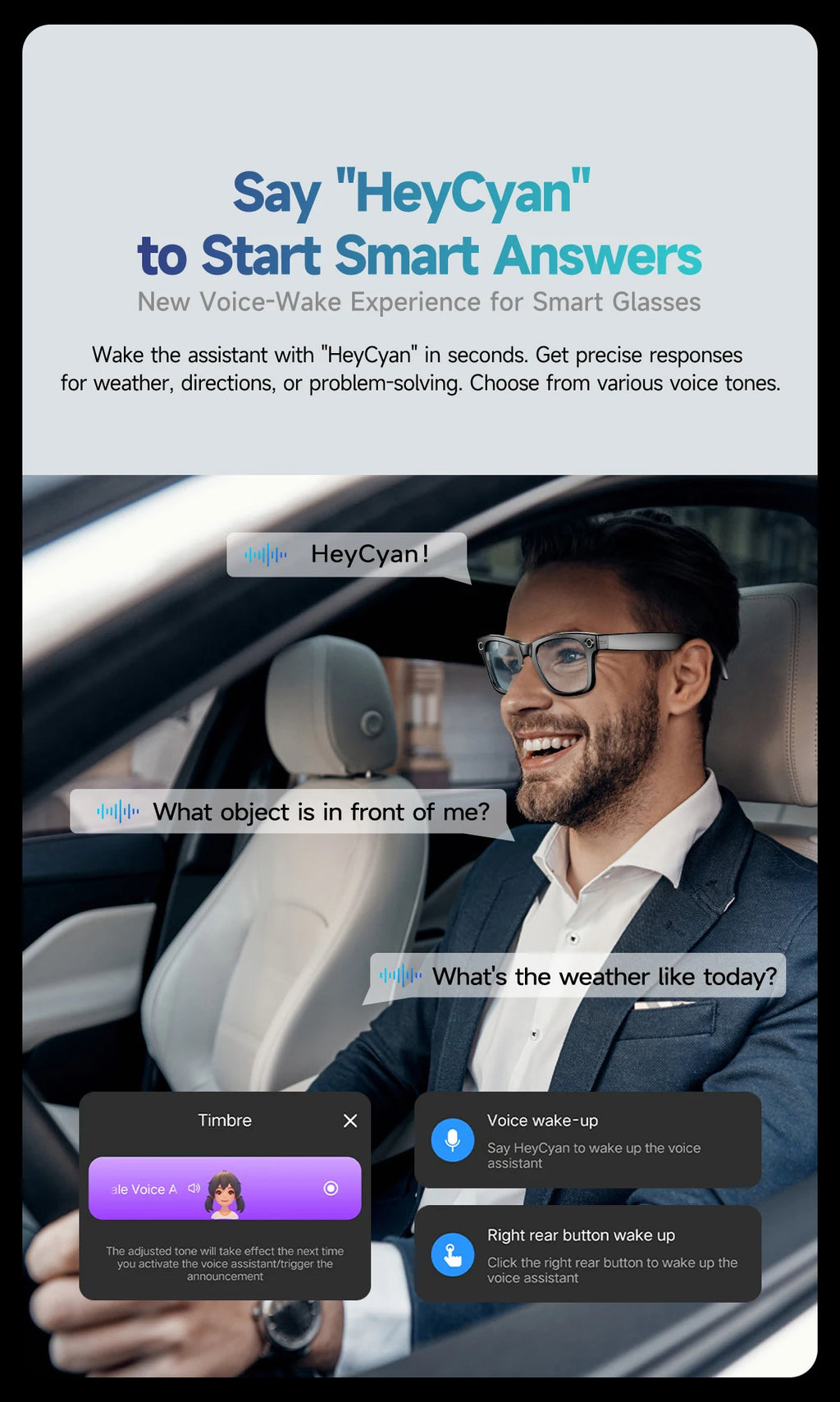 Gafas Inteligentes Meta AI TOP 1 con Cámara de 8MP, Grabación de Video, Traducción a Más de 100 Idiomas, Llamadas Bluetooth, Reproducción de Música