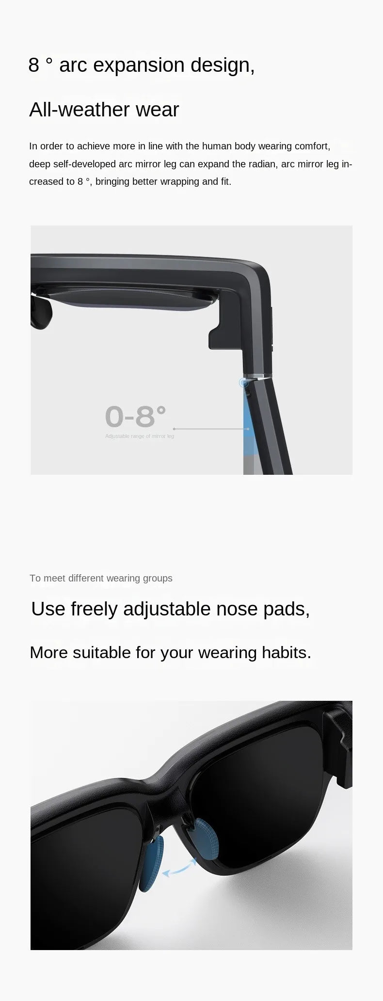 INMO Air Smart AR Glasses Real-time Translation and Text Prompt 3D With Camera For Movie Watching Full-color True Wireless
