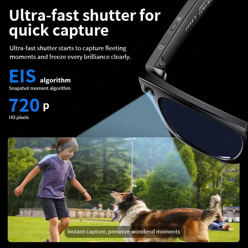 Gafas Inteligentes Meta AI TOP 1 con Cámara de 8MP, Grabación de Video, Traducción a Más de 100 Idiomas, Llamadas Bluetooth, Reproducción de Música
