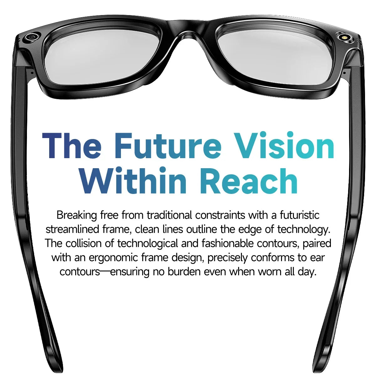 Gafas Inteligentes Meta AI TOP 1 con Cámara de 8MP, Grabación de Video, Traducción a Más de 100 Idiomas, Llamadas Bluetooth, Reproducción de Música