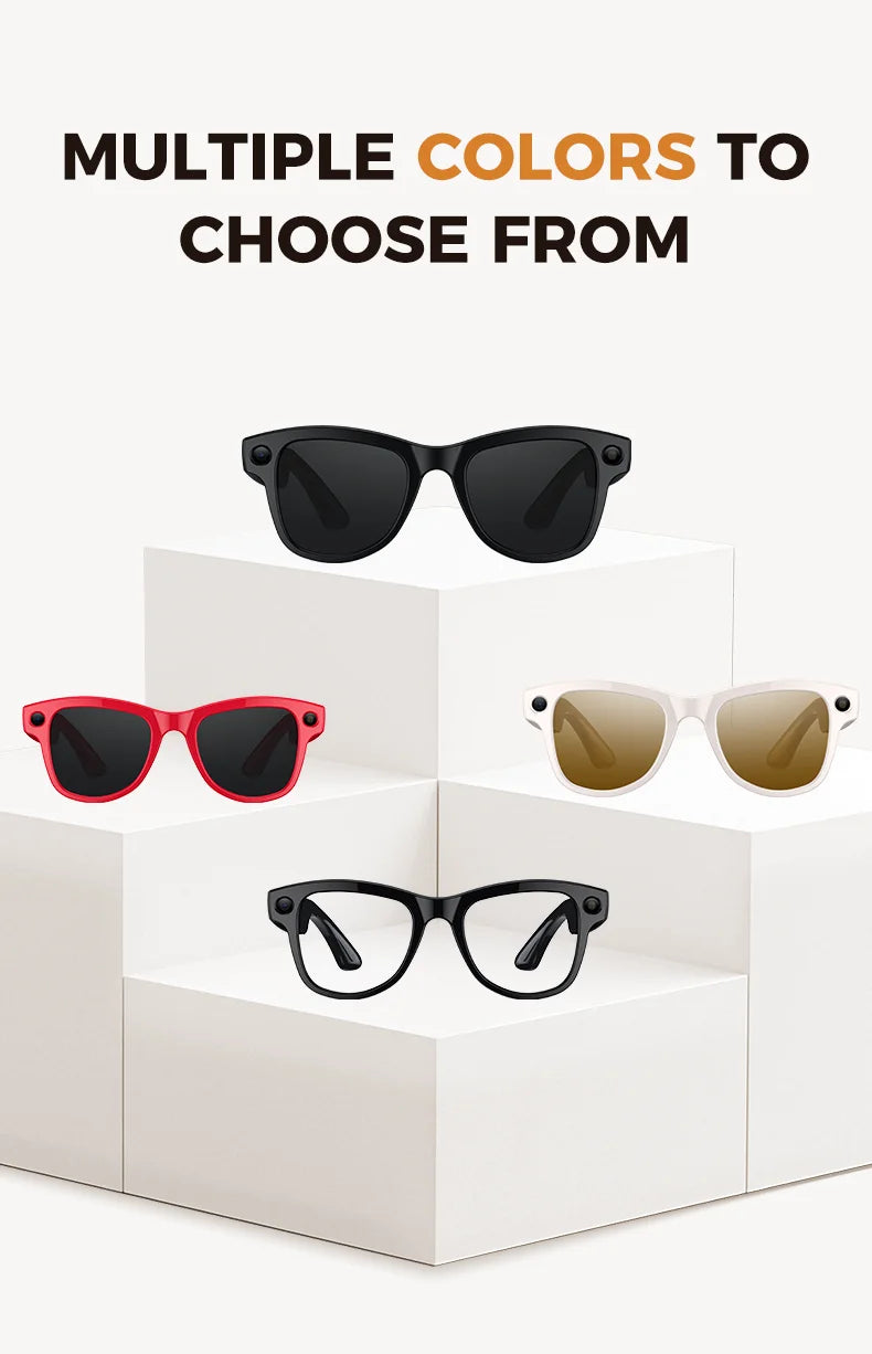 2026New Smart AI Glasses 4K 800W Camera ChatGPT Photos&Video  3600mAh Charging Case Power Bank 32GB Translation Music Sunglasses