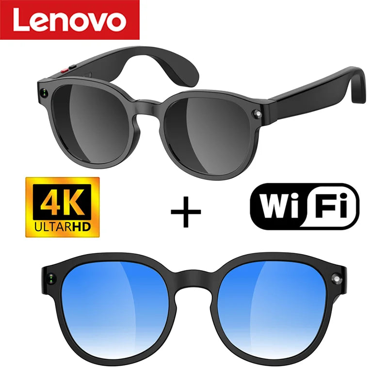 Gafas Inteligentes Lenovo con IA, Traducción por IA, Cámara HD de 8MP, Grabación de Imágenes 4K, Llamadas Bluetooth, Grabación de Música, Gafas de Sol Inteligentes, Novedad 2026
