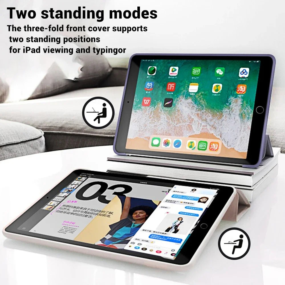 Funda inteligente para iPad 9,7 2018 2017 Fundas Funda magnética de cuero Pu con soporte para iPad 10,2 5th 6th Air 1 2 3 4 5 7 8 9 10 Generación