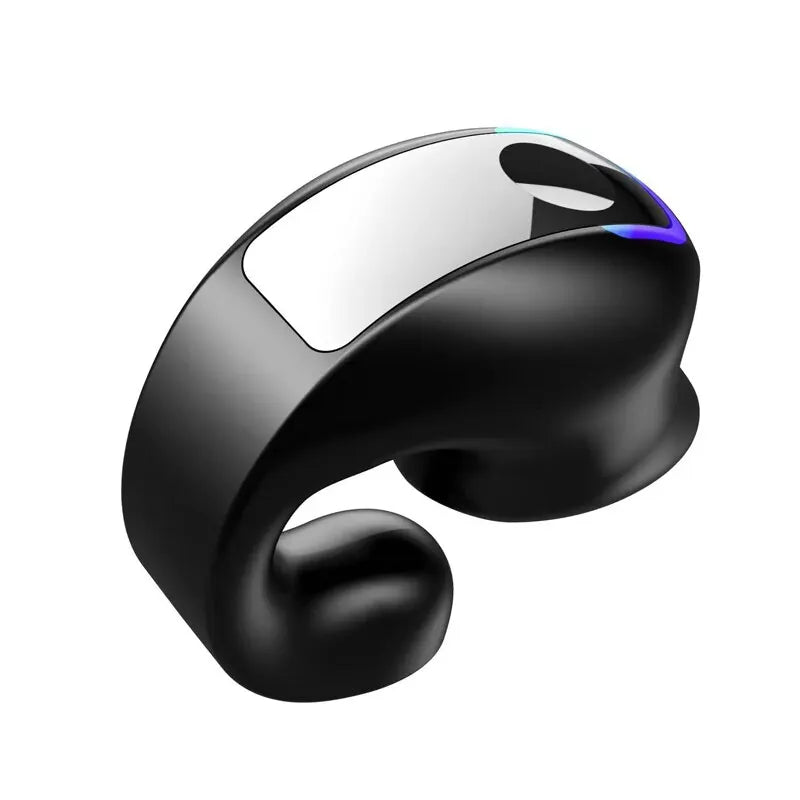 Auriculares Inalámbricos Bluetooth con Clip para la Oreja, Auriculares de Conducción Ósea de Alta Calidad, Auriculares Deportivos TWS con Cancelación de Ruido y Micrófono