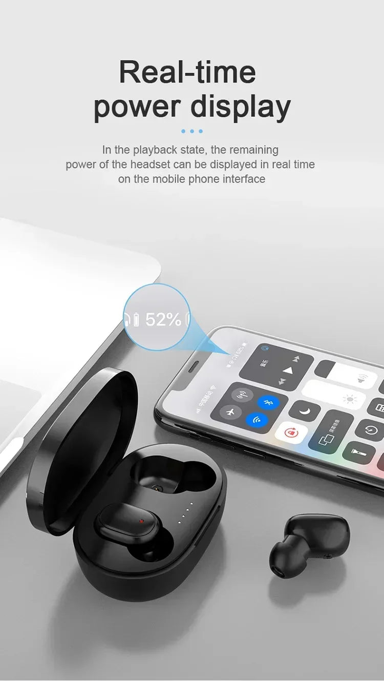 Auriculares inalámbricos A6S TWS originales, auriculares Bluetooth, auriculares deportivos estéreo Fone Bluetooth