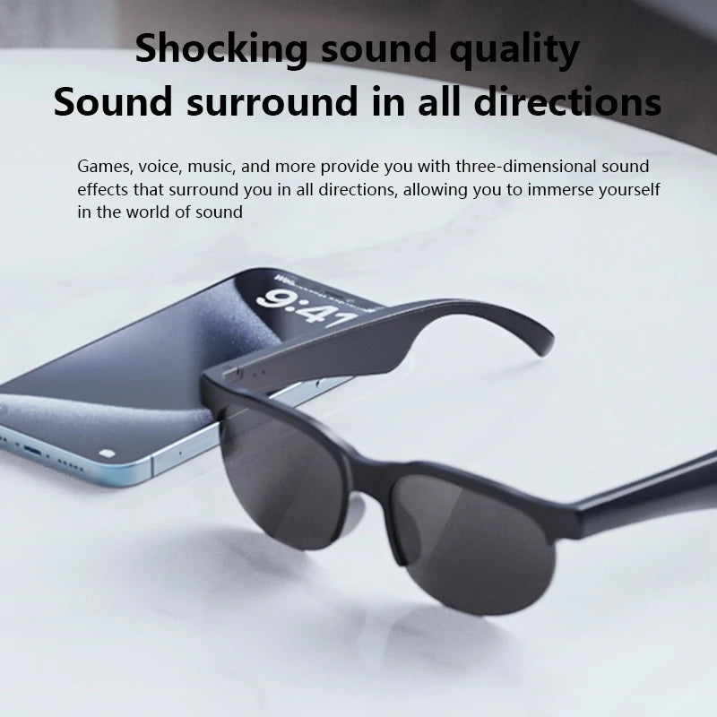 Lentes Inteligentes Lenovo 2026, Traducción por IA, Conversación Bluetooth, Grabación, Escucha de Música, Lentes de Sol Inteligentes para Hombre y Mujer