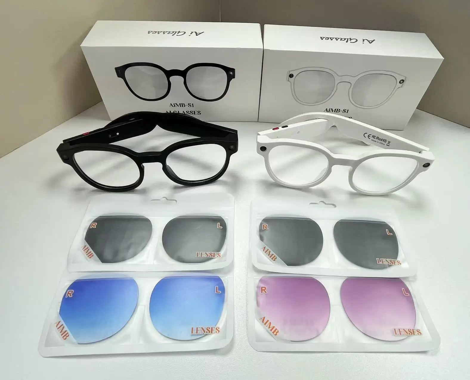 Gafas Inteligentes con IA 2026, Traducción por IA, Cámara HD de 8MP, Grabación de Imágenes 4K, Conversación, Grabación, Escucha de Música