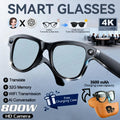 2026New Smart AI Glasses 4K 800W Camera ChatGPT Photos&Video  3600mAh Charging Case Power Bank 32GB Translation Music Sunglasses