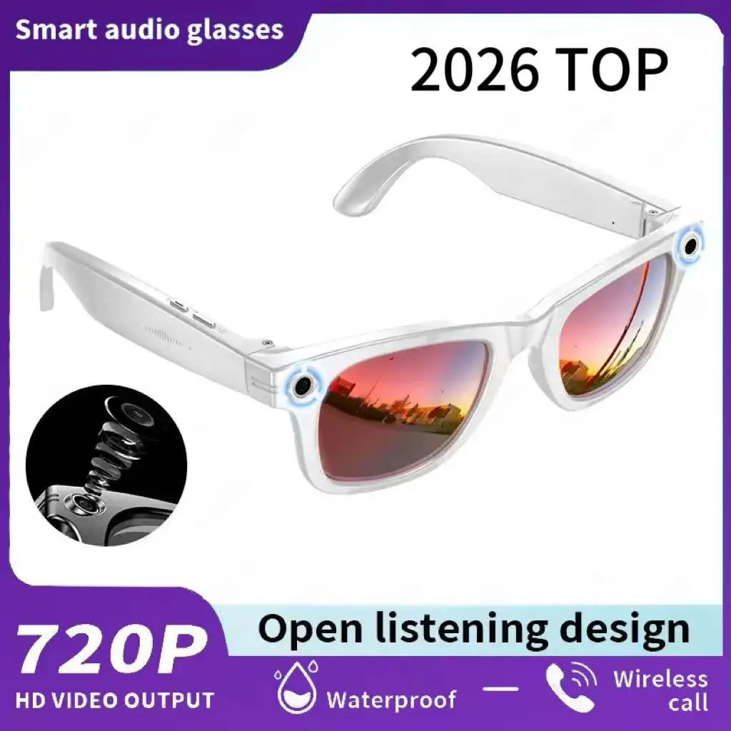 Gafas Inteligentes Meta AI TOP 1 con Cámara de 8MP, Grabación de Video, Traducción a Más de 100 Idiomas, Llamadas Bluetooth, Reproducción de Música