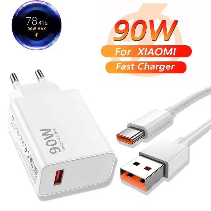 Cargador Original de 90w, adaptador de Cargador Turbo para Xiaomi 15 Ultra 15 14 Poco X7 Pro F7 Pro F7 F6 Redmi Note 14 Pro + Pad