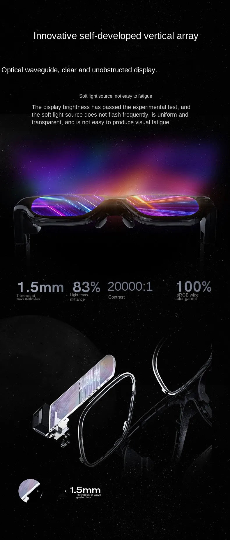 INMO Air Smart AR Glasses Real-time Translation and Text Prompt 3D With Camera For Movie Watching Full-color True Wireless