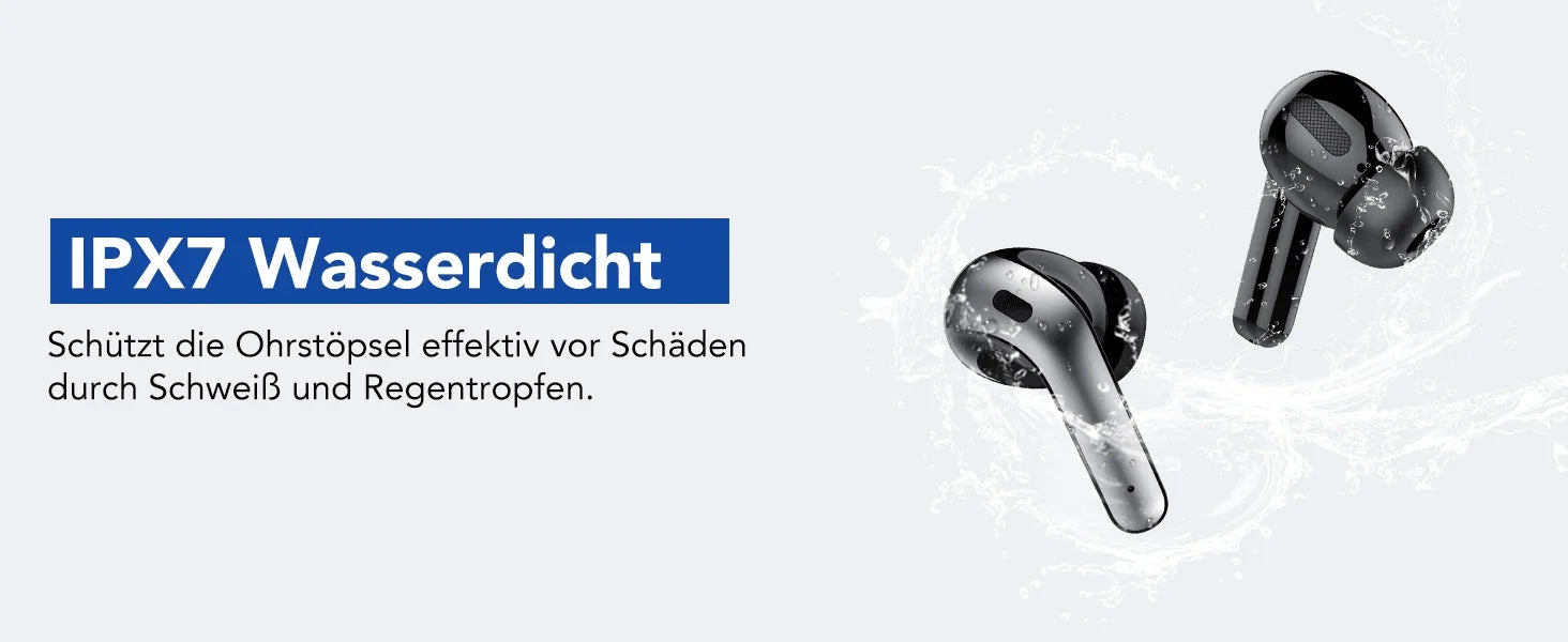 Auriculares inalámbricos con Bluetooth 5,3, reducción de ruido de llamadas de cuatro micrófonos ENC, tiempo de reproducción de 50 horas Auriculares inalámbricos Bluetooth