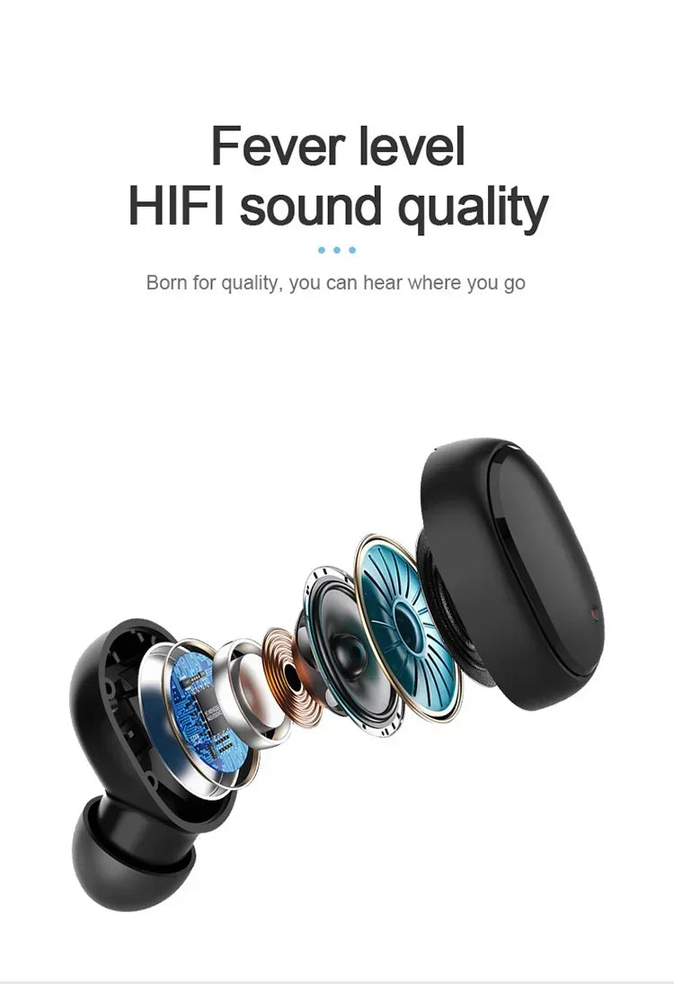 Auriculares inalámbricos A6S TWS originales, auriculares Bluetooth, auriculares deportivos estéreo Fone Bluetooth
