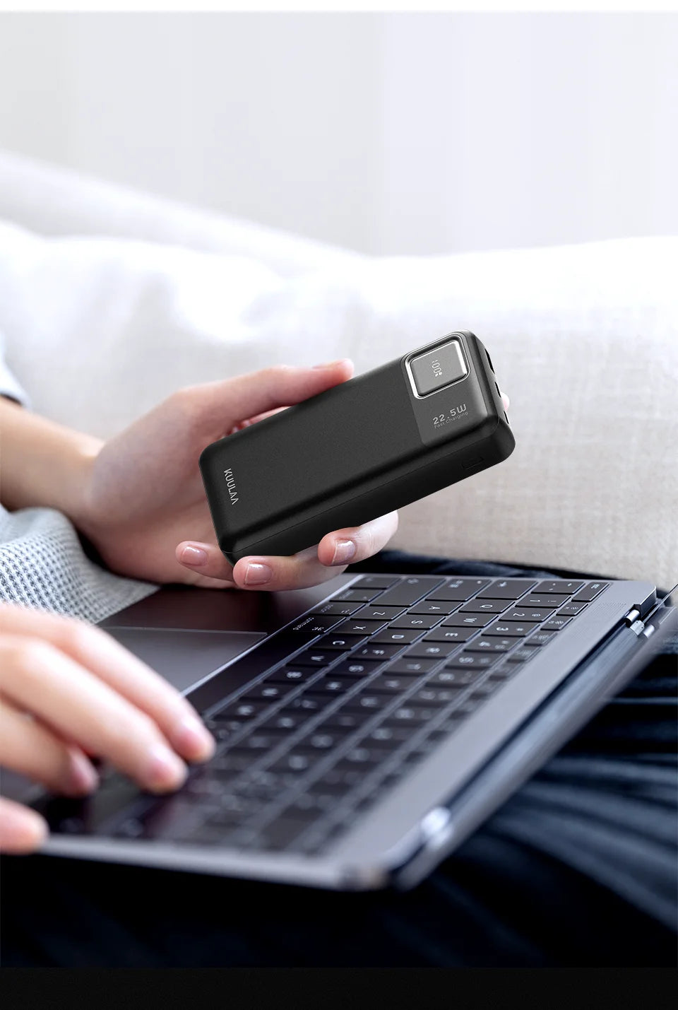 KUULAA 20000mAh banco de energía batería externa portátil 22,5 W cargador portátil de carga rápida para iPhone xiaomi redmi poco Powerbank