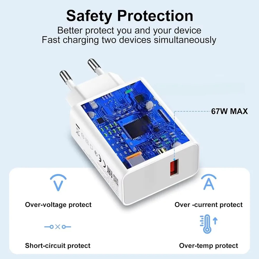 Cargador Ultra rápido 6A 67W para Xiaomi 11 12 Lite 13T 14T 15 17 Redmi Note 10 11T 12 13 14 POCO X3 X4 X5 tipo C Cable de carga USB