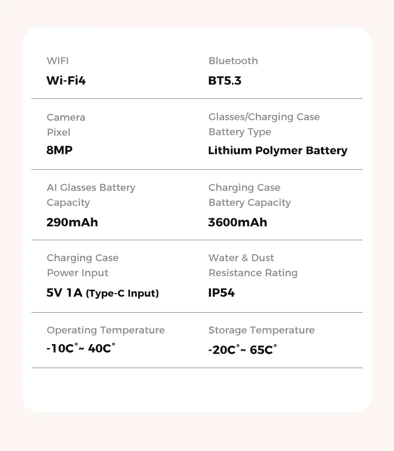 2026New Smart AI Glasses 4K 800W Camera ChatGPT Photos&Video  3600mAh Charging Case Power Bank 32GB Translation Music Sunglasses