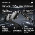 Gafas Inteligentes con IA 2026, Traducción en Más de 120 Idiomas, Cámara de 800W Píxeles, Reproductor de Música y Video, Llamadas, Gafas con Cambio de Color 8K para Hombre
