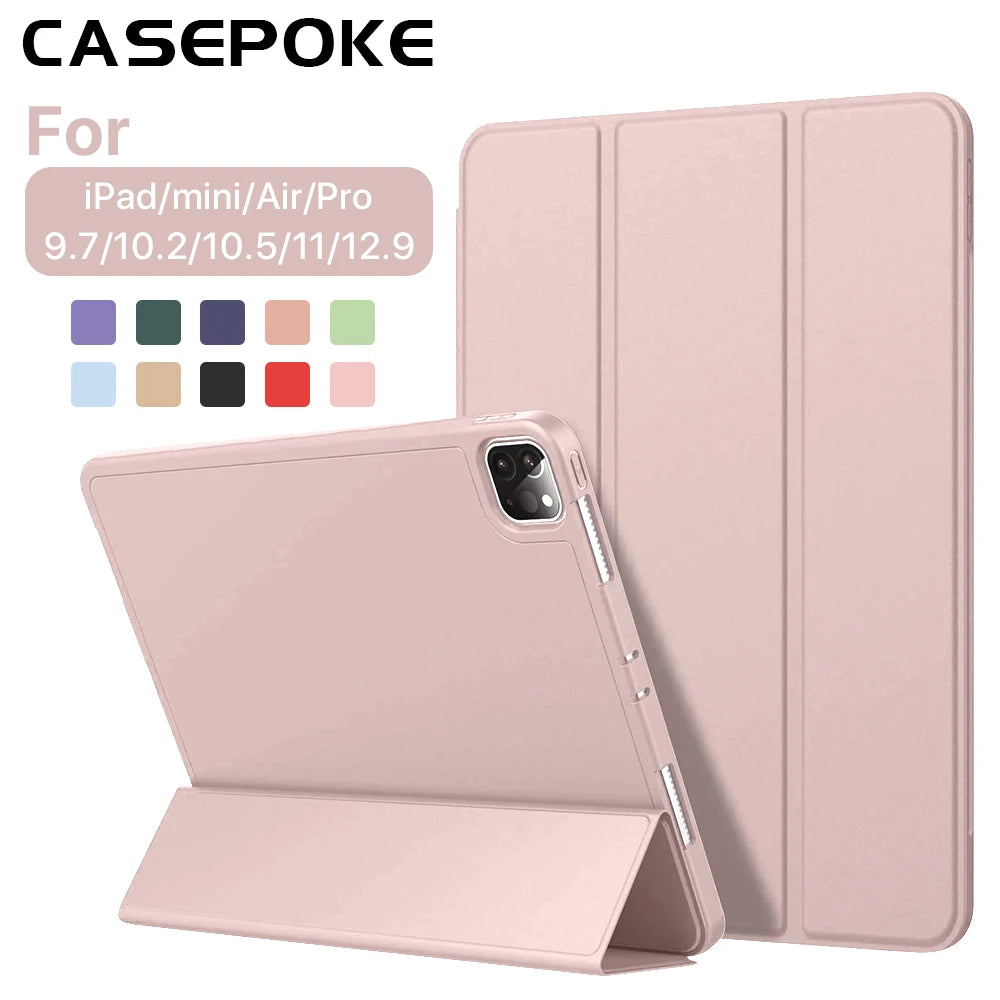 Español Funda protectora para iPad, accesorios para iPad Air 1/2/3/4/5 Pro 12,9 Pro 11 Mini 6, 5/6/7/8/9/décima generación