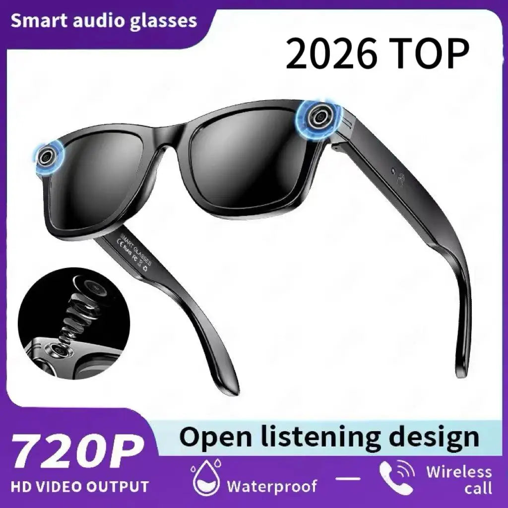 Gafas Inteligentes Meta AI TOP 1 con Cámara de 8MP, Grabación de Video, Traducción a Más de 100 Idiomas, Llamadas Bluetooth, Reproducción de Música
