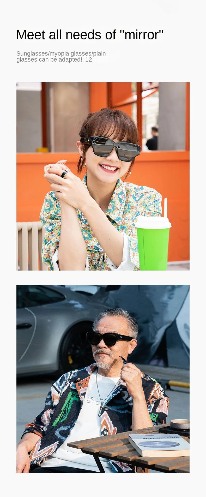 INMO Air Smart AR Glasses Real-time Translation and Text Prompt 3D With Camera For Movie Watching Full-color True Wireless