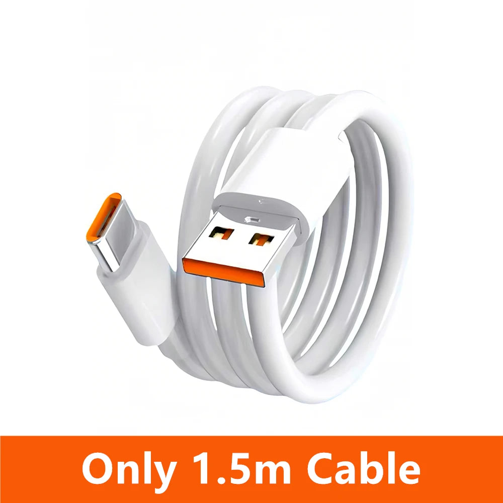 Cargador Ultra rápido 6A 67W para Xiaomi 11 12 Lite 13T 14T 15 17 Redmi Note 10 11T 12 13 14 POCO X3 X4 X5 tipo C Cable de carga USB