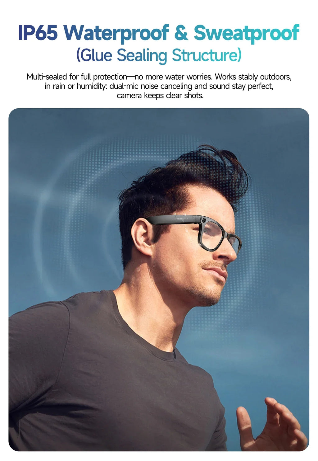 Gafas Inteligentes Meta AI TOP 1 con Cámara de 8MP, Grabación de Video, Traducción a Más de 100 Idiomas, Llamadas Bluetooth, Reproducción de Música
