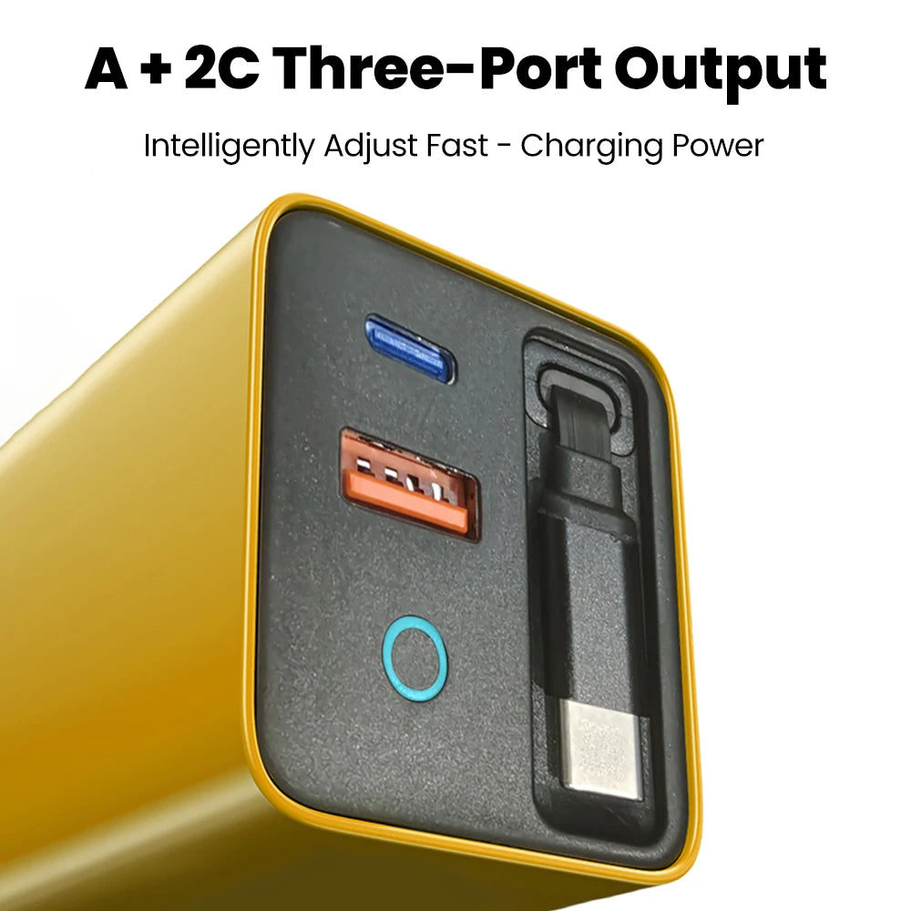 Elough-cargador USB tipo C de 80W con Cable retráctil PD, carga rápida para iPhone 16, portátil, Macbook, teléfono, cargador rápido