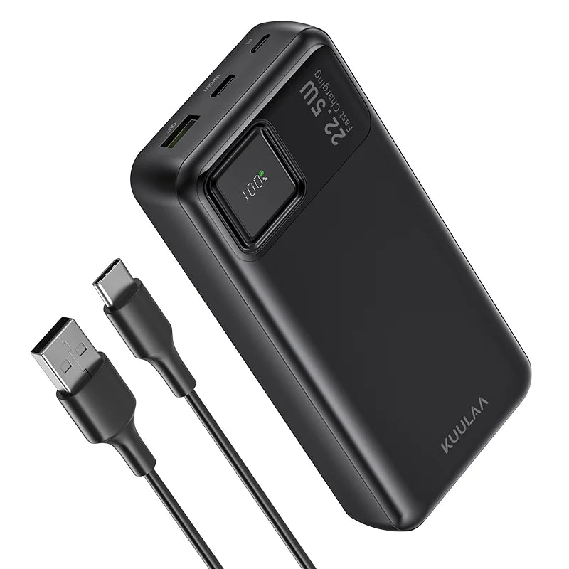 KUULAA 20000mAh banco de energía batería externa portátil 22,5 W cargador portátil de carga rápida para iPhone xiaomi redmi poco Powerbank