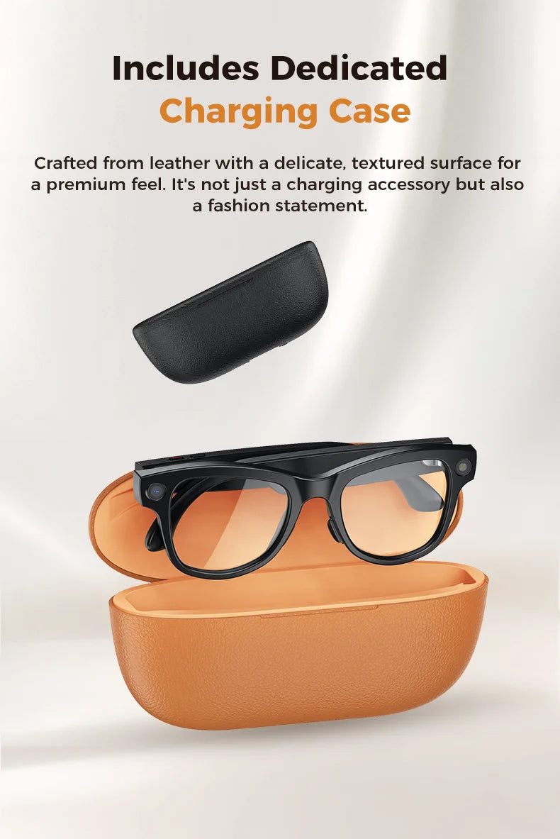 2026New Smart AI Glasses 4K 800W Camera ChatGPT Photos&Video  3600mAh Charging Case Power Bank 32GB Translation Music Sunglasses