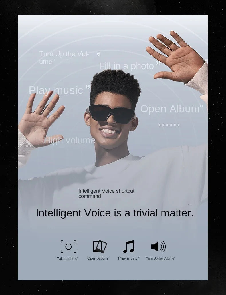 INMO Air Smart AR Glasses Real-time Translation and Text Prompt 3D With Camera For Movie Watching Full-color True Wireless