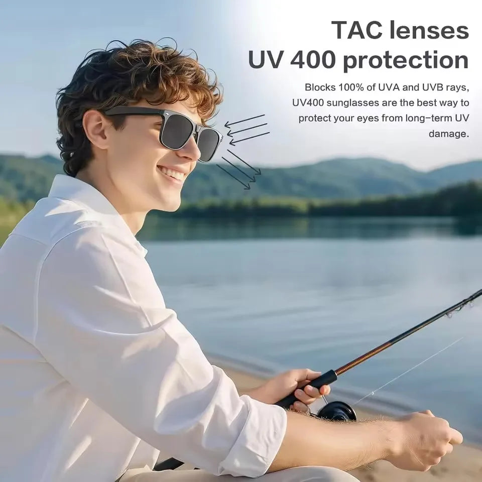 Gafas Inteligentes con IA 2026, Traducción en Más de 120 Idiomas, Cámara de 800W Píxeles, Reproductor de Música y Video, Llamadas, Gafas con Cambio de Color 8K para Hombre