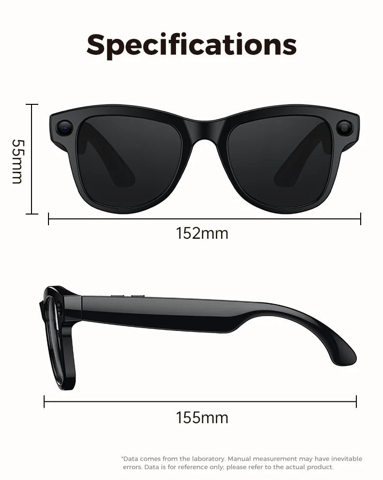 2026New Smart AI Glasses 4K 800W Camera ChatGPT Photos&Video  3600mAh Charging Case Power Bank 32GB Translation Music Sunglasses