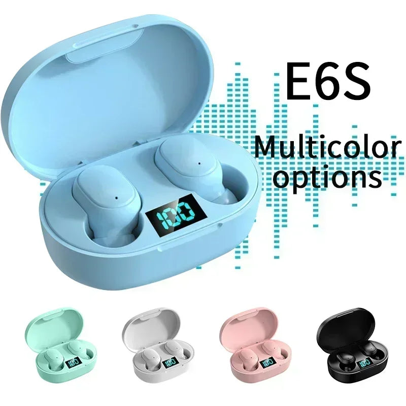 Auriculares inalámbricos Bluetooth E6S TWS auriculares Bluetooth auriculares inalámbricos auriculares con cancelación de ruido con micrófono