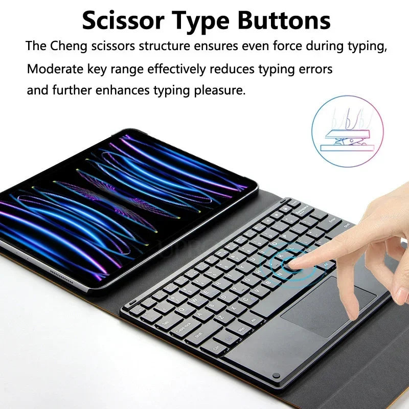 Funda con teclado táctil para Xiaoxin Pad Pro GT, cubierta para teclado y ratón inalámbrico Bluetooth de 11,1 pulgadas, accesorios para Lenovo Pad Pro GT