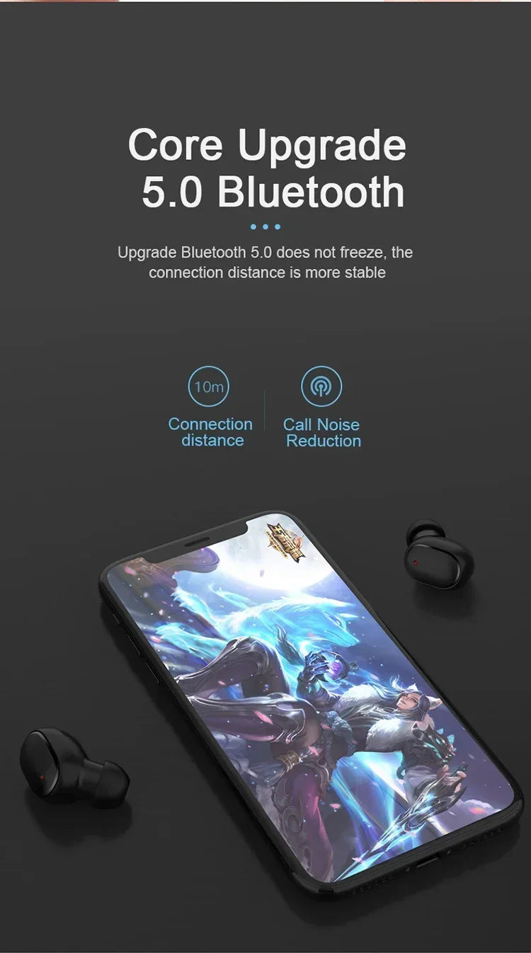 Auriculares inalámbricos A6S TWS originales, auriculares Bluetooth, auriculares deportivos estéreo Fone Bluetooth