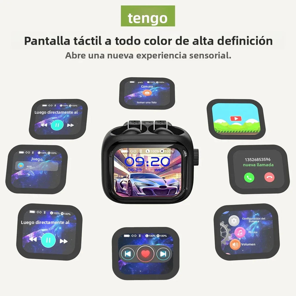 [Pantalla Ultra HD] auriculares HTC NE40 Bluetooth V6 TWS auriculares inalámbricos deportivos traductor AI auricular micrófono de reducción de ruido en la oreja