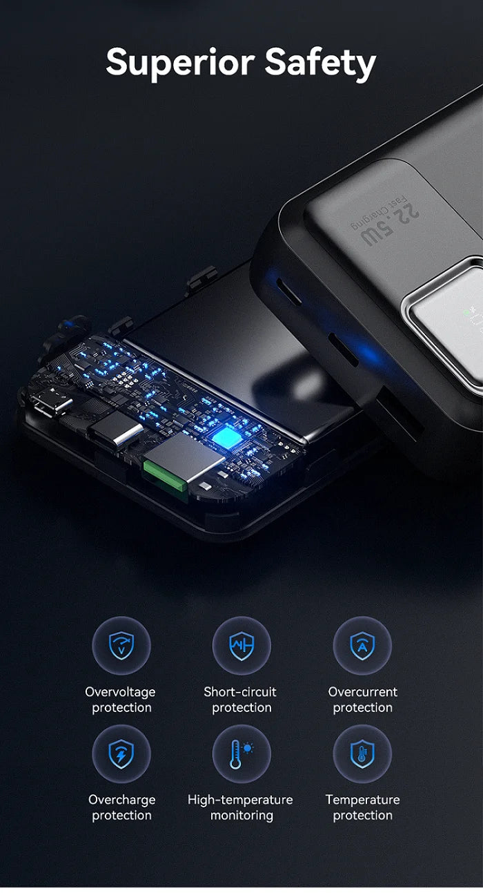 KUULAA 20000mAh banco de energía batería externa portátil 22,5 W cargador portátil de carga rápida para iPhone xiaomi redmi poco Powerbank