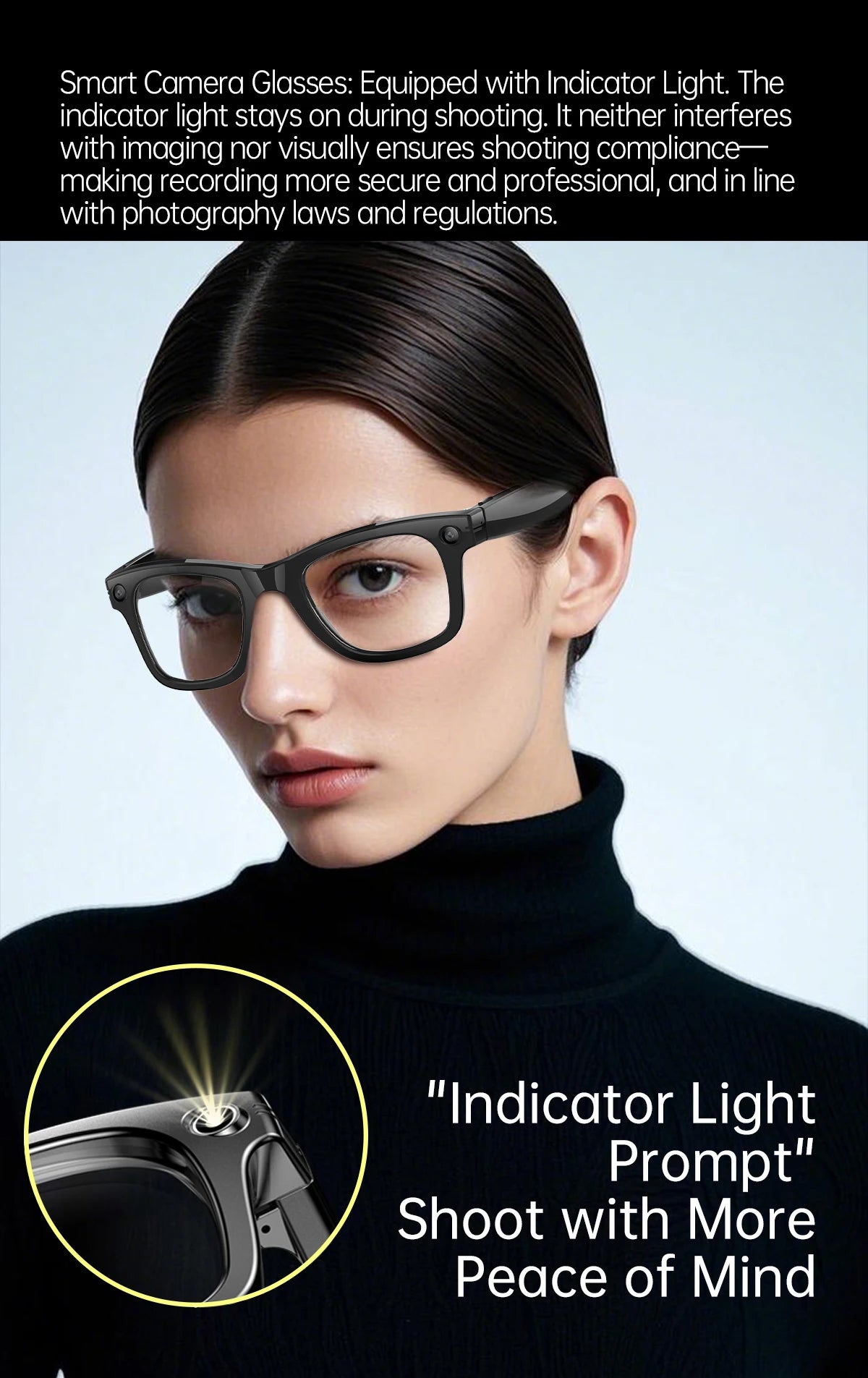 New AI Smart Glasses with Camera 8MP HD 1080P Video Record 4GB Men Women SI Real-time Translation BT Call Music Play Sunglasses