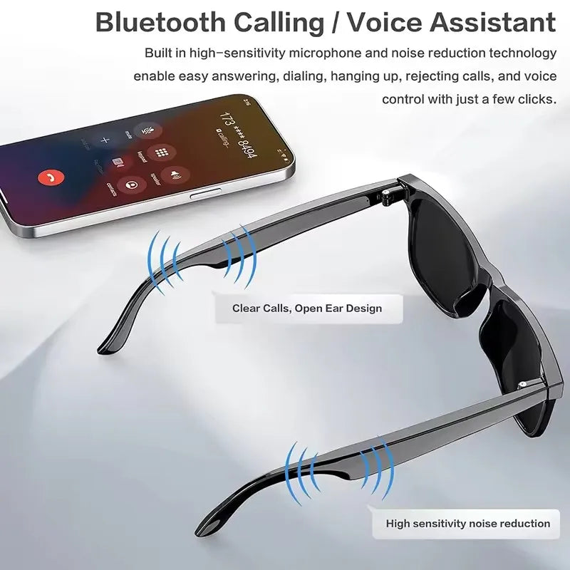 Gafas Inteligentes con IA 2026, Traducción en Más de 120 Idiomas, Cámara de 800W Píxeles, Reproductor de Música y Video, Llamadas, Gafas con Cambio de Color 8K para Hombre