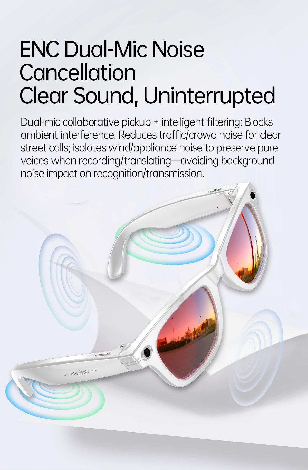 New AI Smart Glasses with Camera 8MP HD 1080P Video Record 4GB Men Women SI Real-time Translation BT Call Music Play Sunglasses