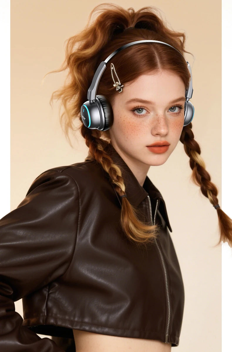 Acer Ohr645 Nuevos auriculares inalámbricos supraaurales con sonido envolvente, efecto de sonido de alta calidad, diseño de ajuste giratorio, tiempo de espera prolongado, adecuados para deportes y otras ocasiones para disfr